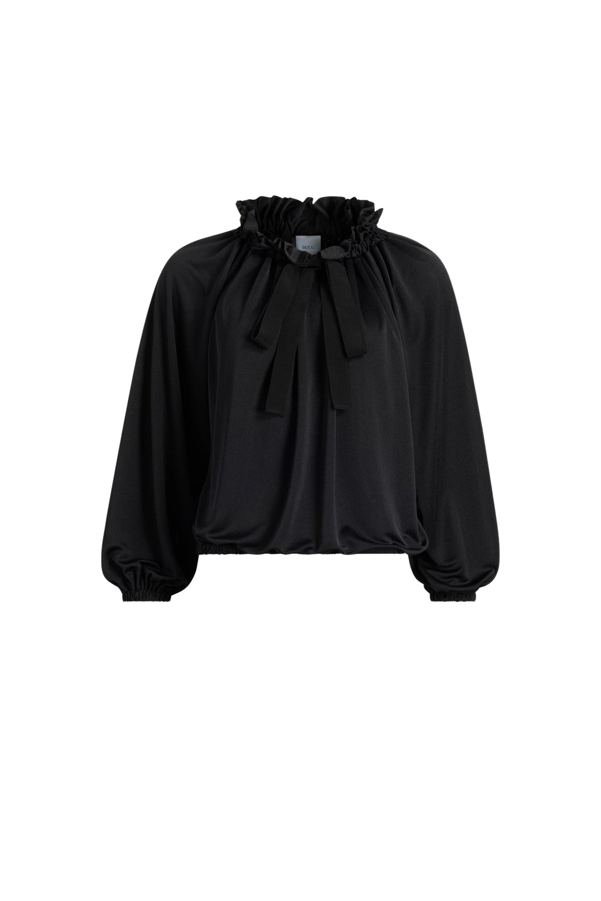 Black / Haut iconique à coulisse en jersey satiné