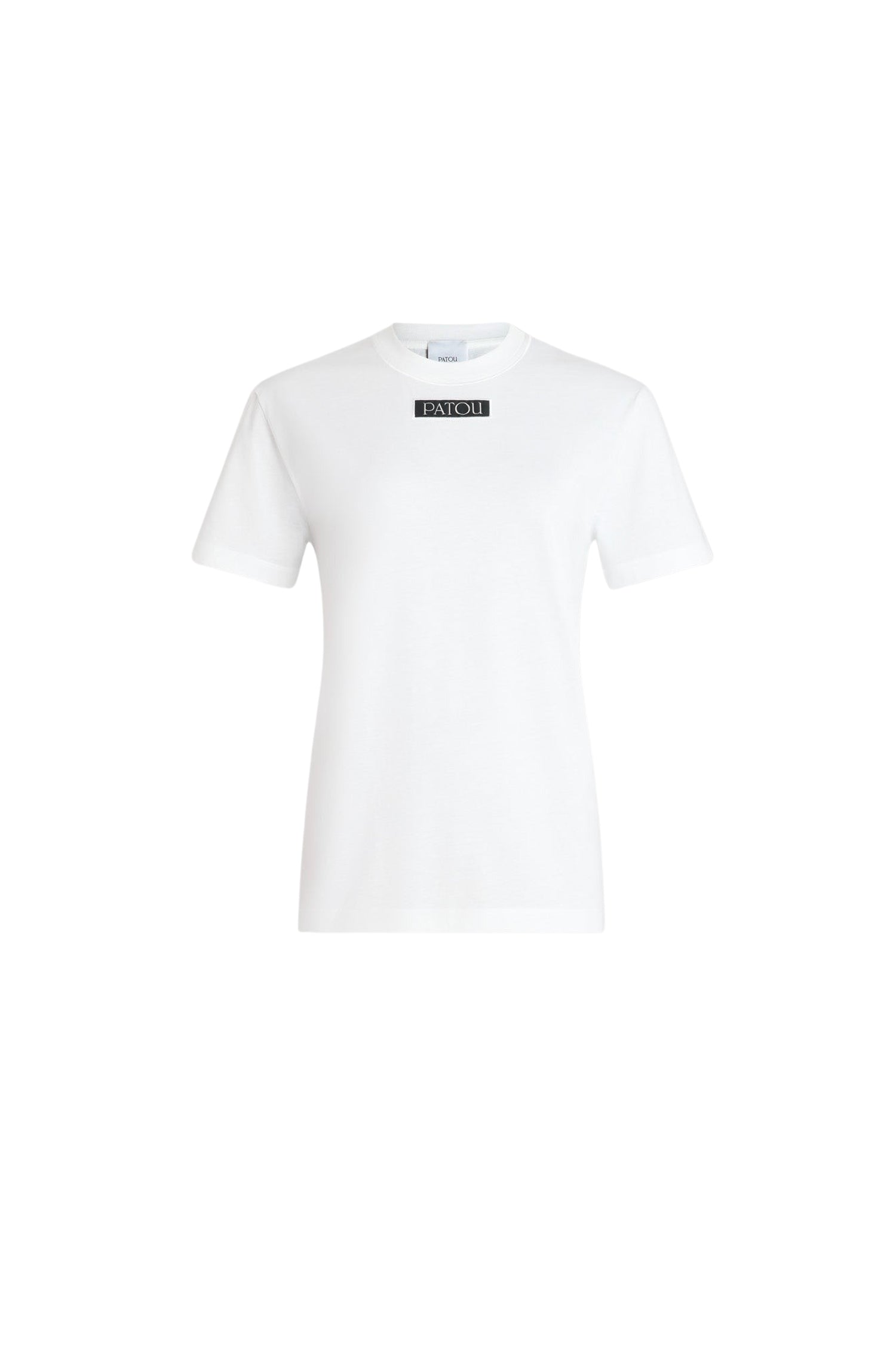 White / T-shirt avec étiquette Patou en coton bio