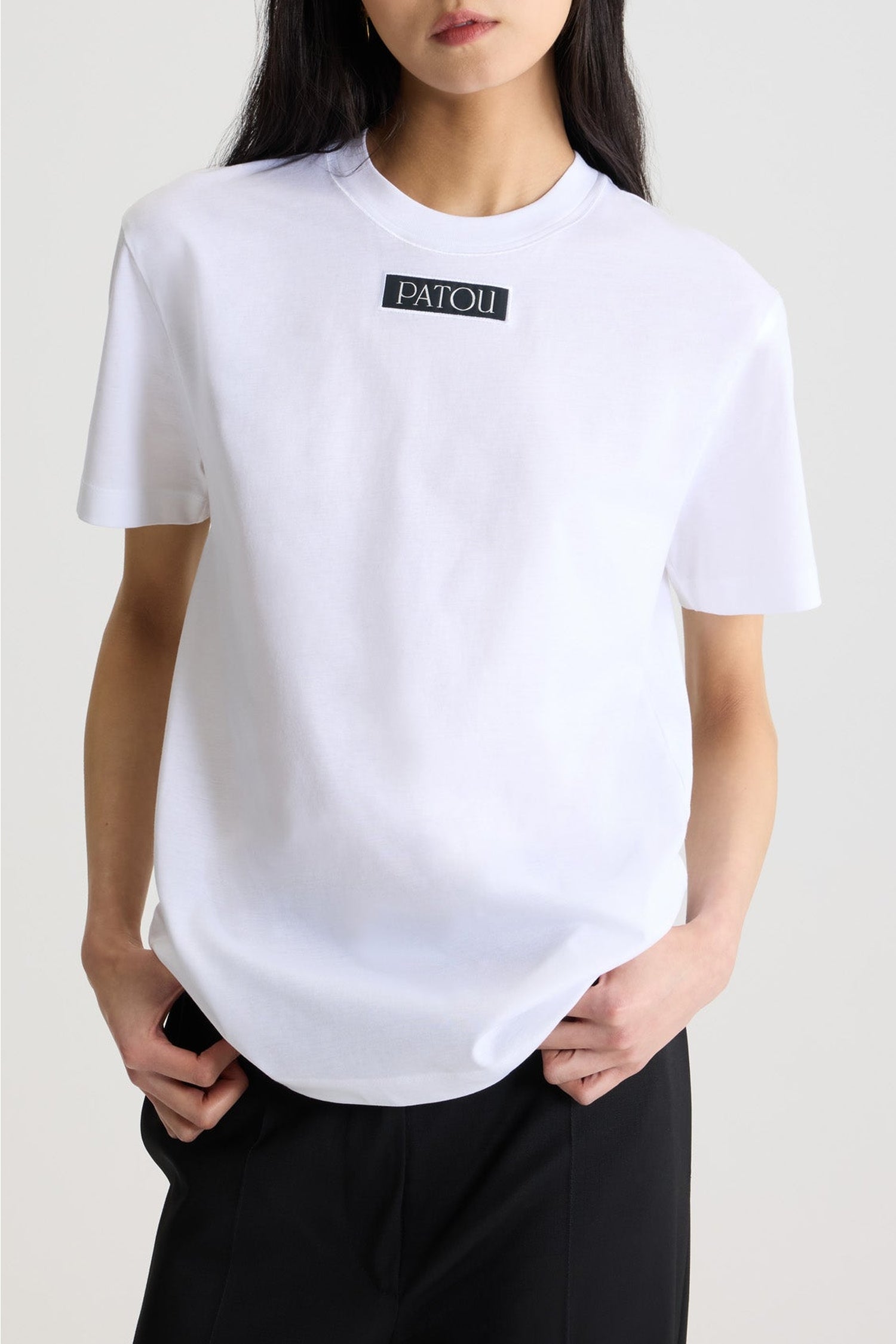 T-shirt à col rond Patou en coton - Blanc