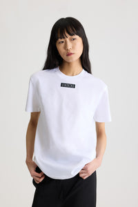 White / T-shirt avec étiquette Patou en coton bio