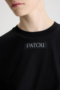 Black / T-shirt avec étiquette Patou en coton bio