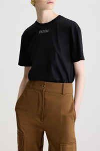 T-shirt à col rond Patou en coton - Noir