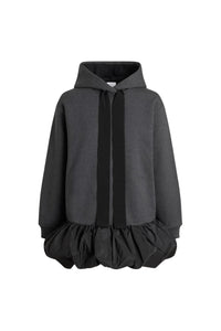 Mercury / Robe sweatshirt à ourlet volanté en coton bio et faille