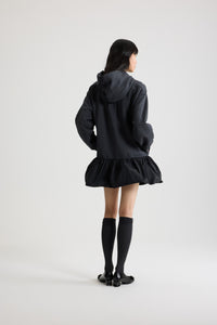Mercury / Robe sweatshirt à ourlet volanté en coton bio et faille