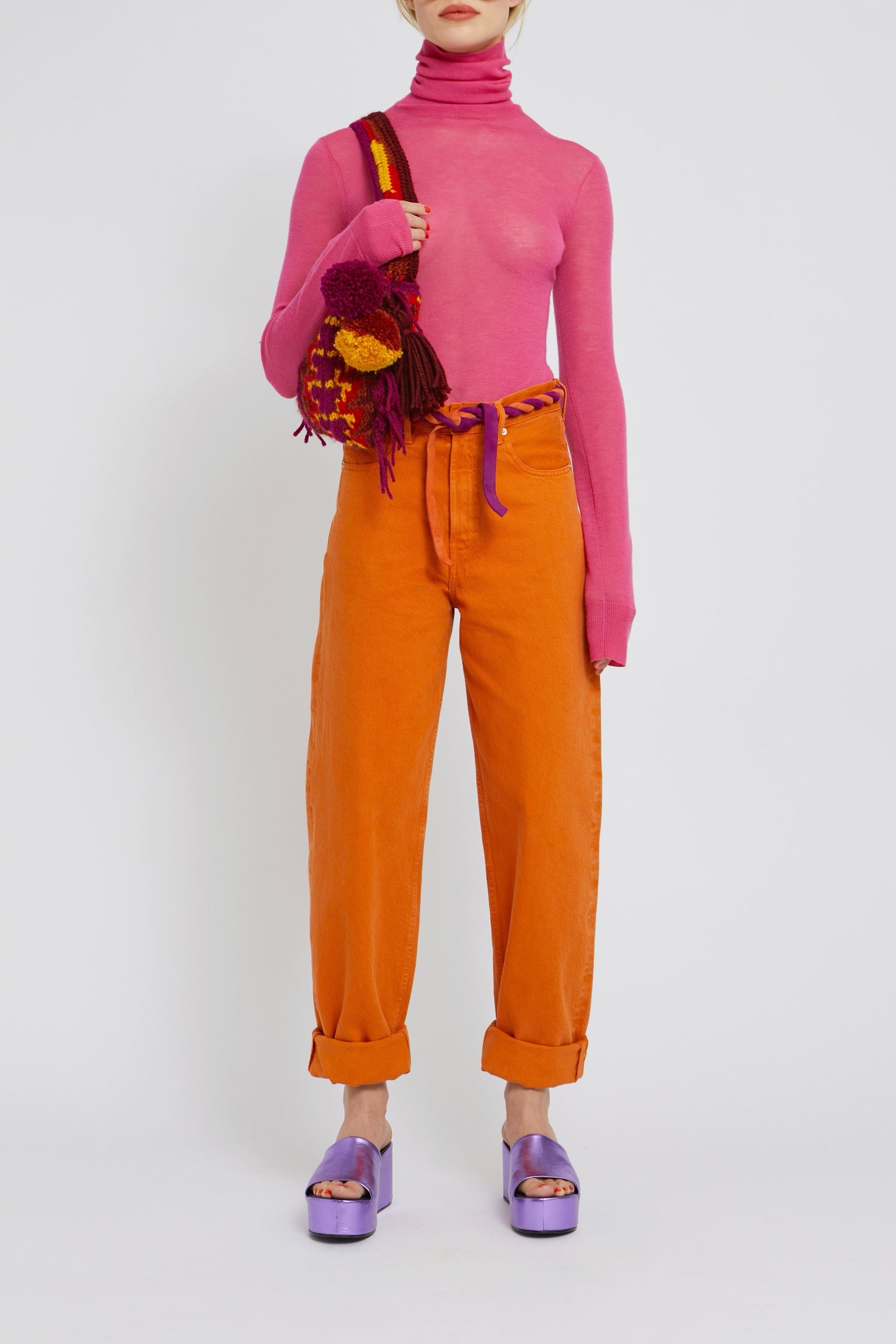Jean Jeep taille haute - Orange