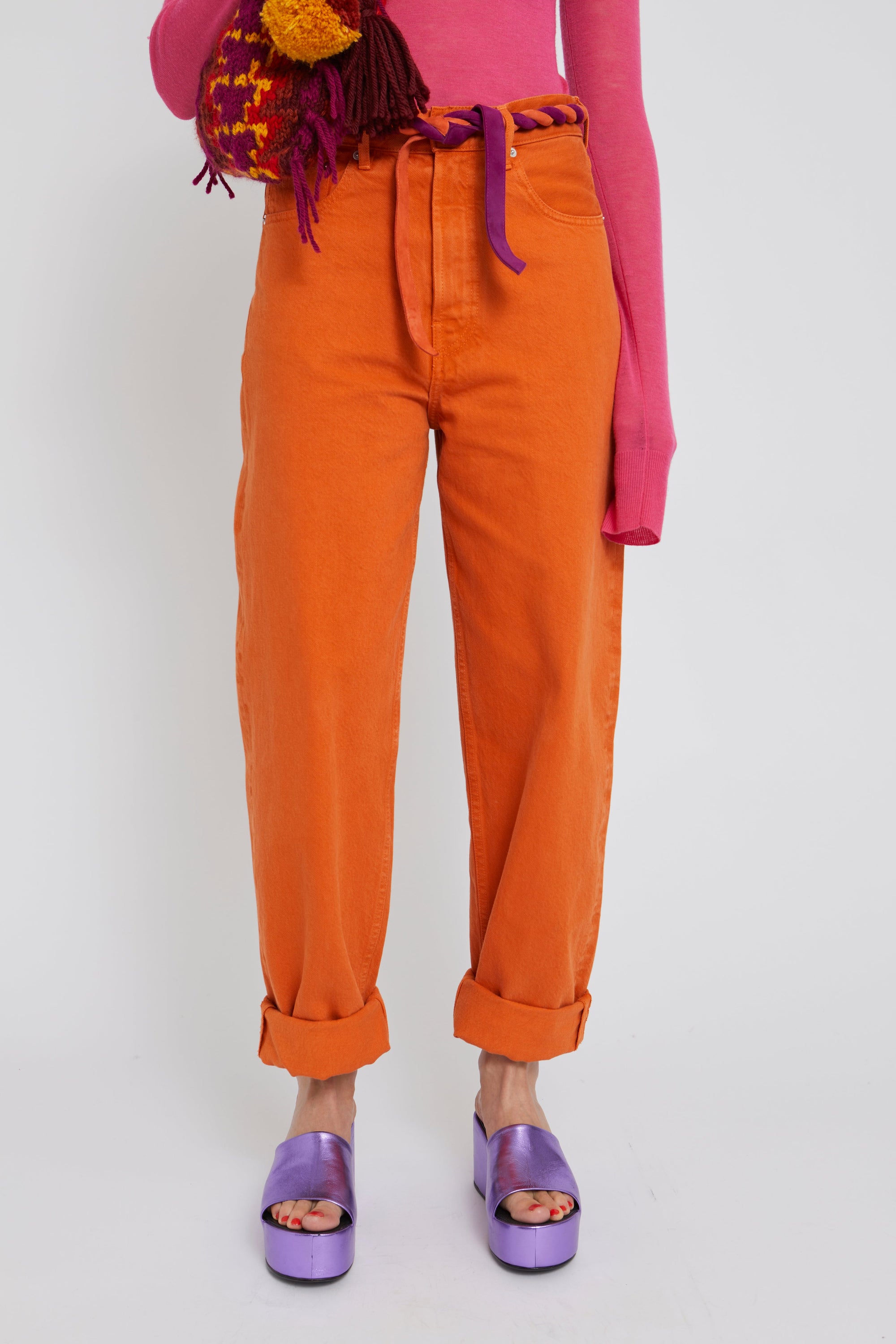 Jean Jeep taille haute - Orange