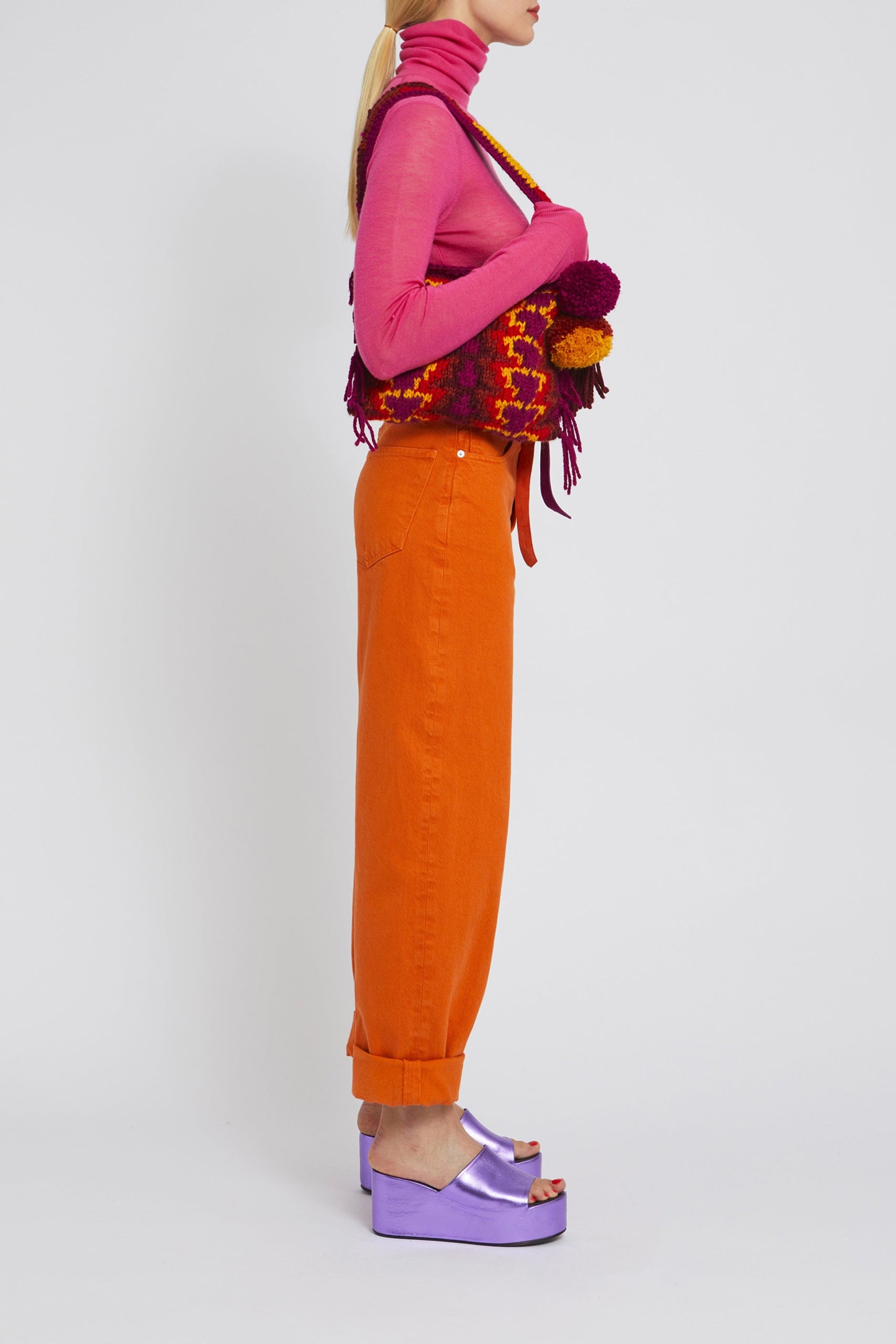 Jean Jeep taille haute - Orange