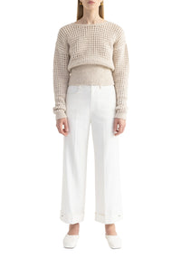 Pantalon Jeera à revers - Crème