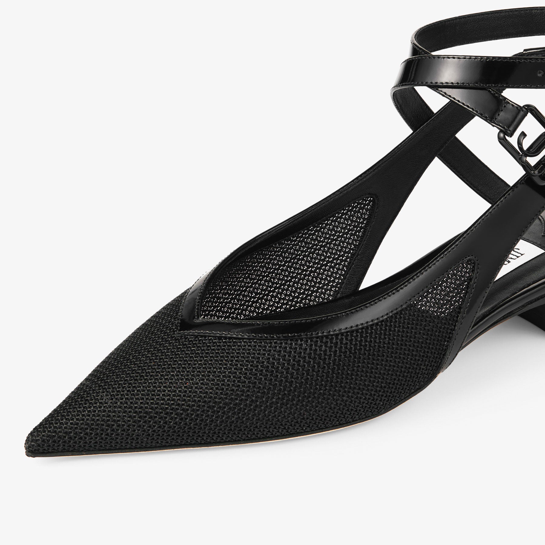 Slingbacks Jemima plates 25 résille - Black Intense