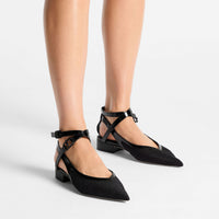 Slingbacks Jemima plates 25 résille - Black Intense