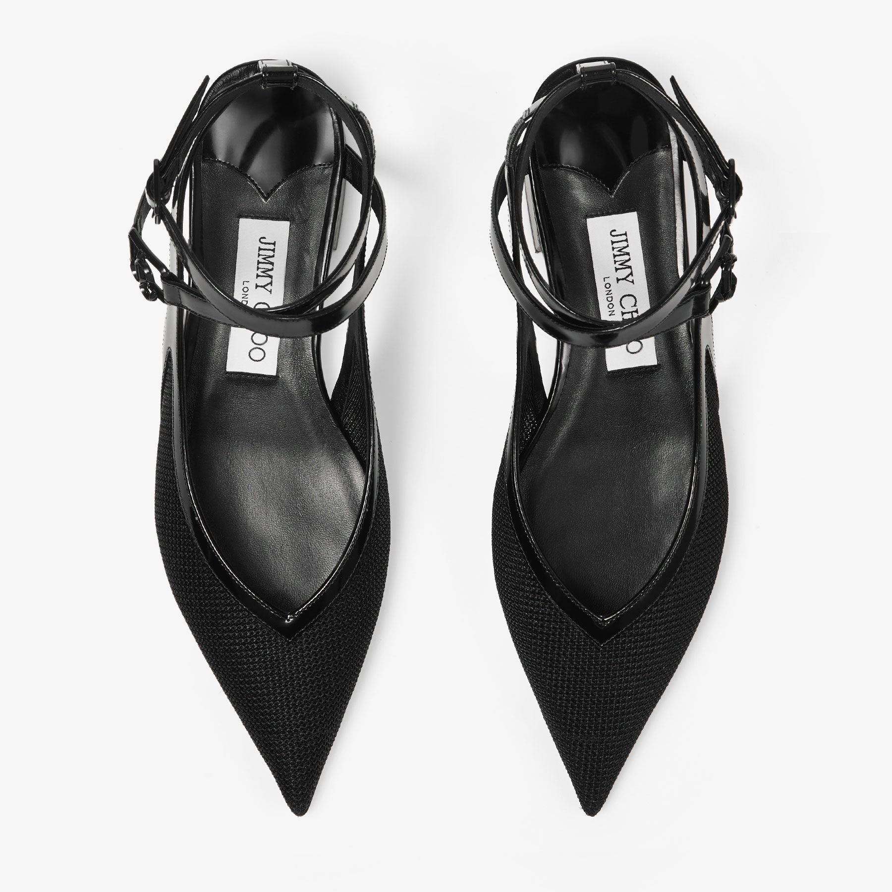 Slingbacks Jemima plates 25 résille - Black Intense