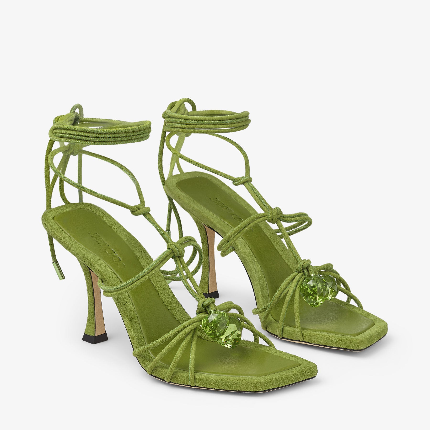 Sandales Jemma 90 en daim - Matcha