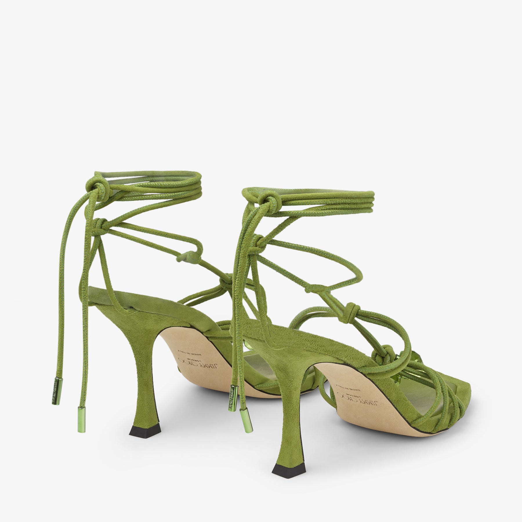 Sandales Jemma 90 en daim - Matcha