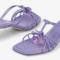 Jemma 50 mules in tanzanite leather - Tanzanite