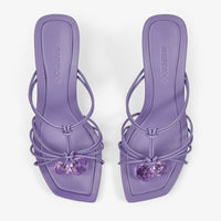 Jemma 50 mules in tanzanite leather - Tanzanite
