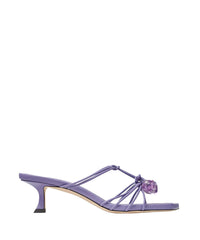 Jemma 50 mules in tanzanite leather - Tanzanite