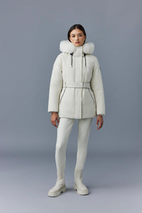 Parka courte Jeni à capuche fourrée - Cream