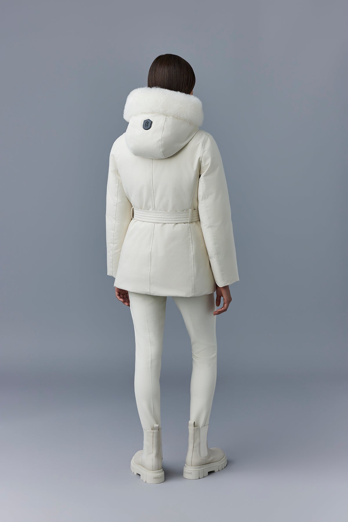 Parka courte Jeni à capuche fourrée - Cream