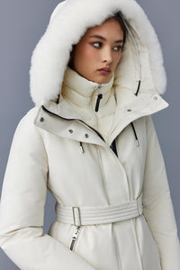 Parka courte Jeni à capuche fourrée - Cream