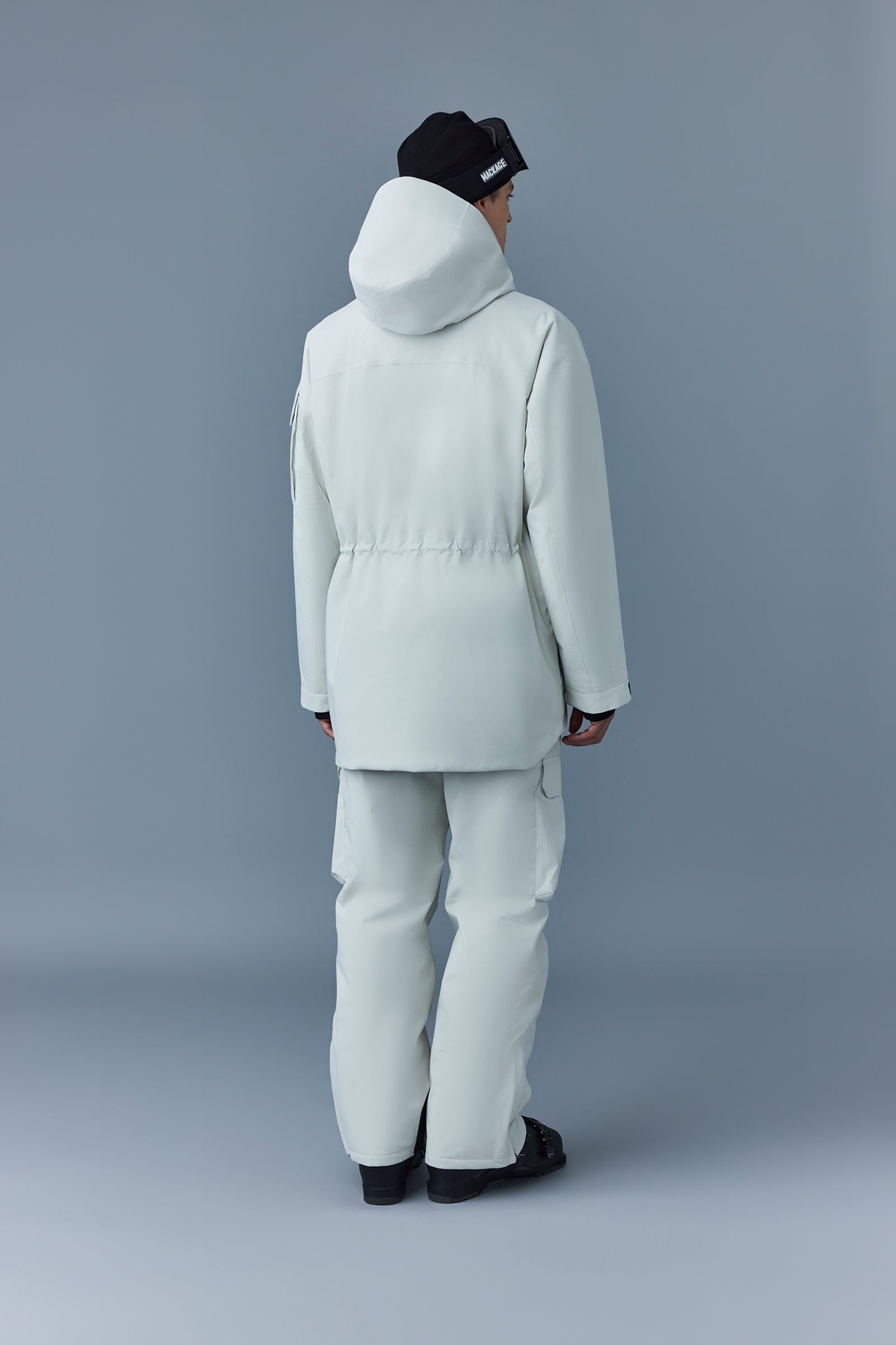 Jerome short hooded parka - Porcelain Grey