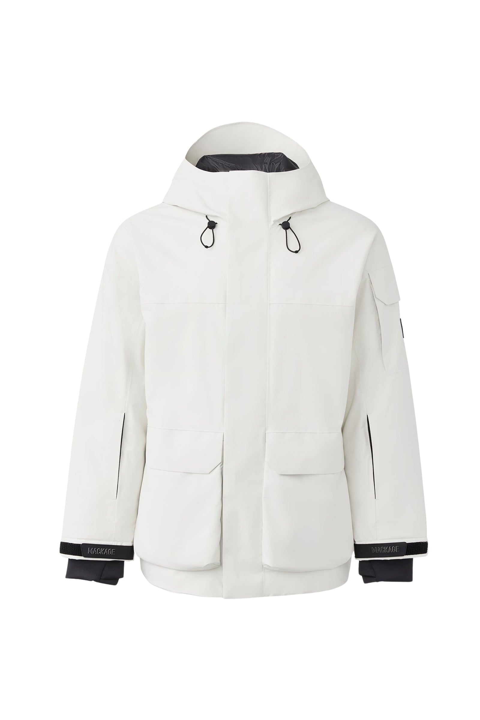 Jerome short hooded parka - Porcelain Grey