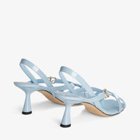 Sandales Jess 65 en cuir verni - Ice Blue