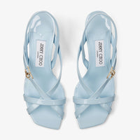 Sandales Jess 65 en cuir verni - Ice Blue