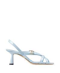 Sandales Jess 65 en cuir verni - Ice Blue