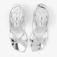 Sandales Jess 65 en cuir effet métal liquide - Silver