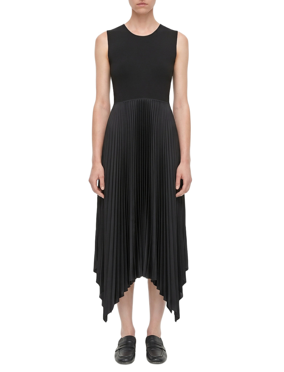 Robe midi Dera plissée - Black