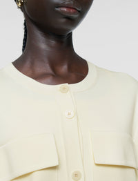 Ivory Cardigan Maille - Ivory