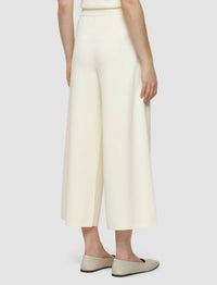 Knitted cropped trousers - Ivory
