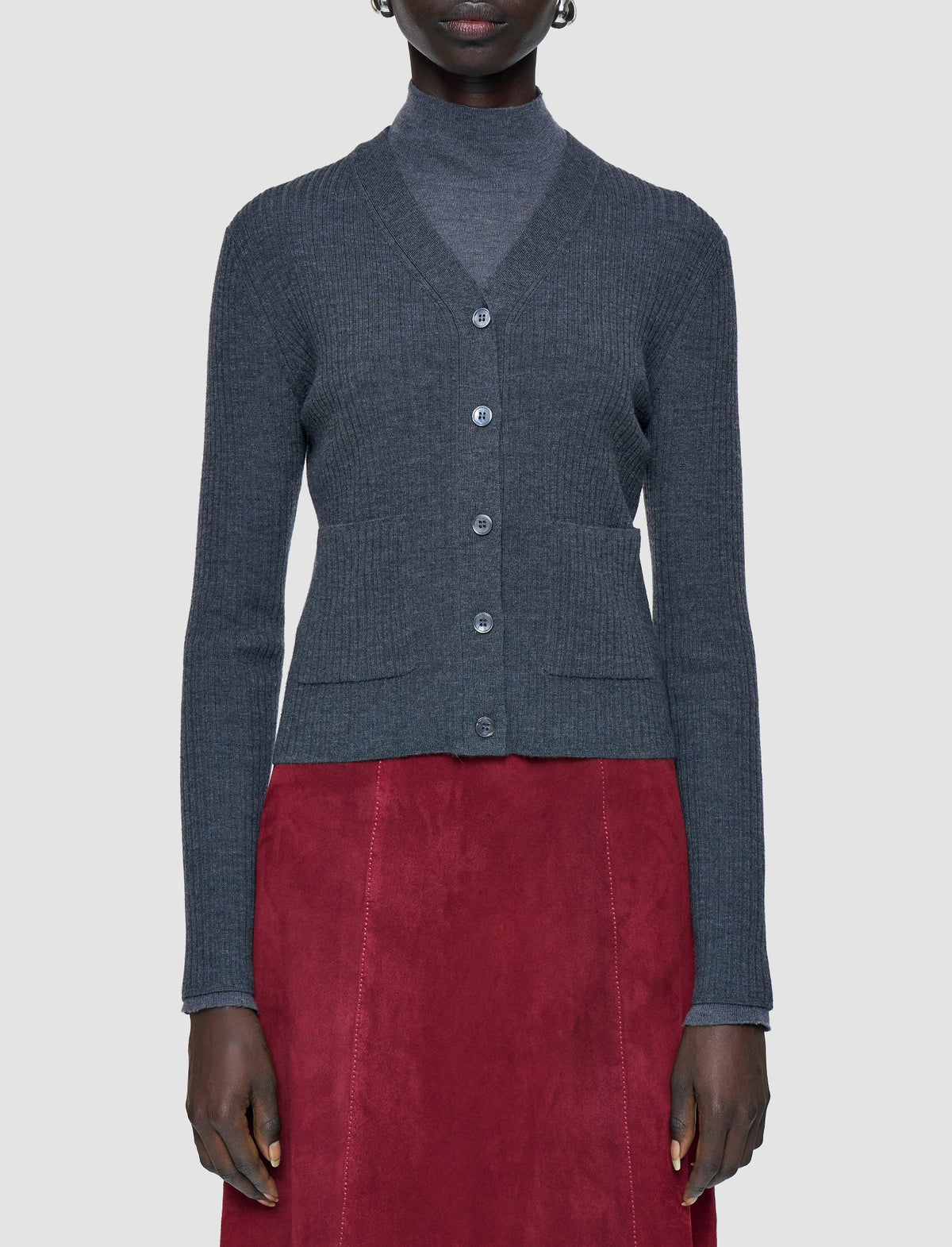 Cardigan en laine - Smoke