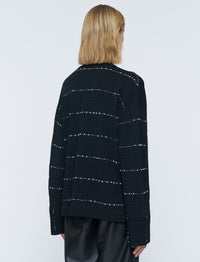 Black & Ivory Cardigan Maille - Black & Ivory