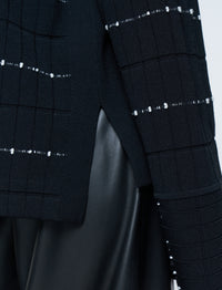 Black & Ivory Cardigan Maille - Black & Ivory