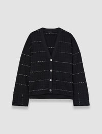 Black & Ivory Cardigan Maille - Black & Ivory