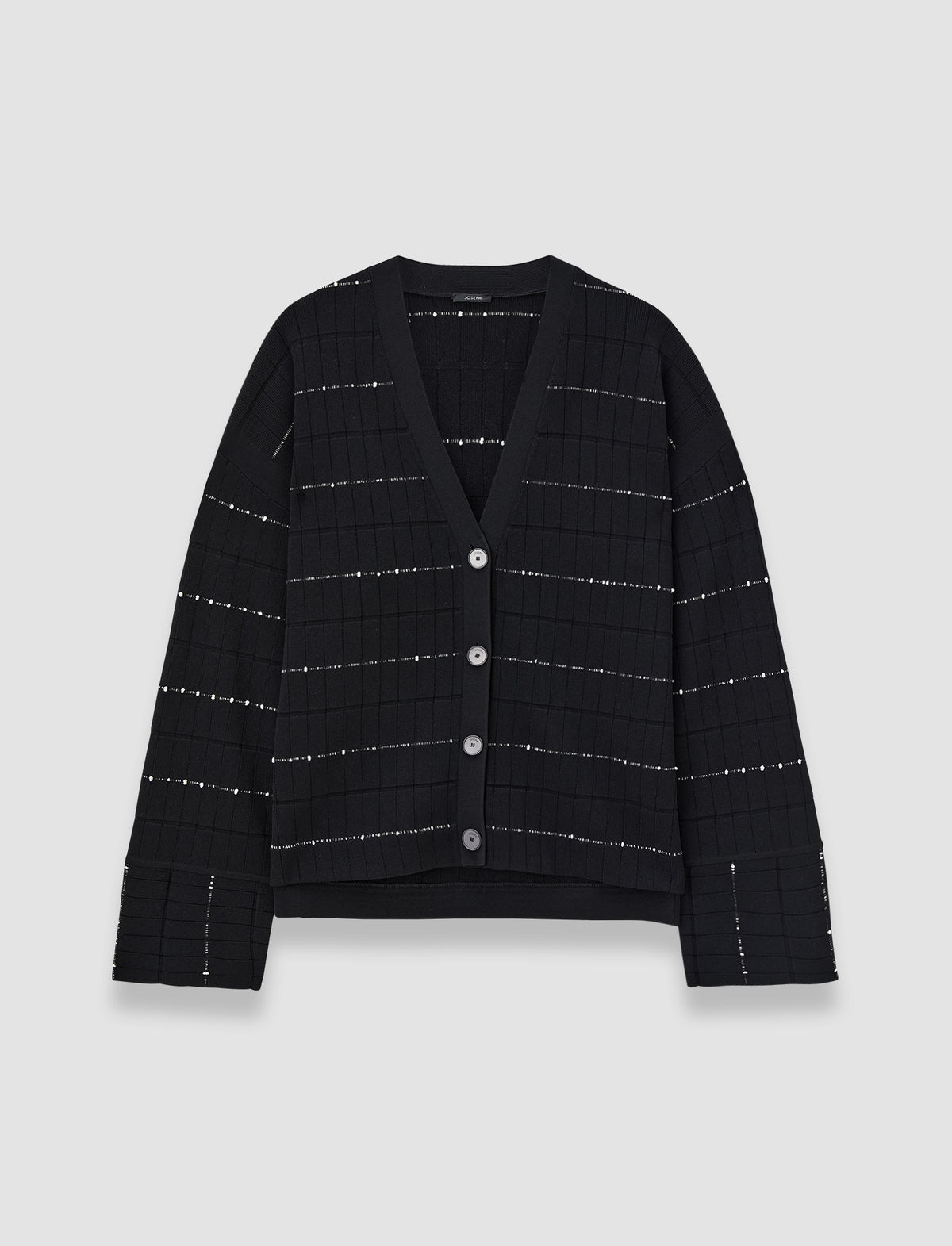 Black & Ivory Cardigan Maille - Black & Ivory