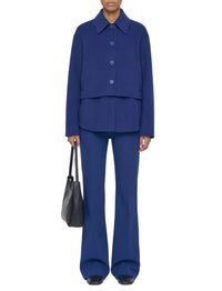 Veste Gerrard en laine et soie - Cobalt