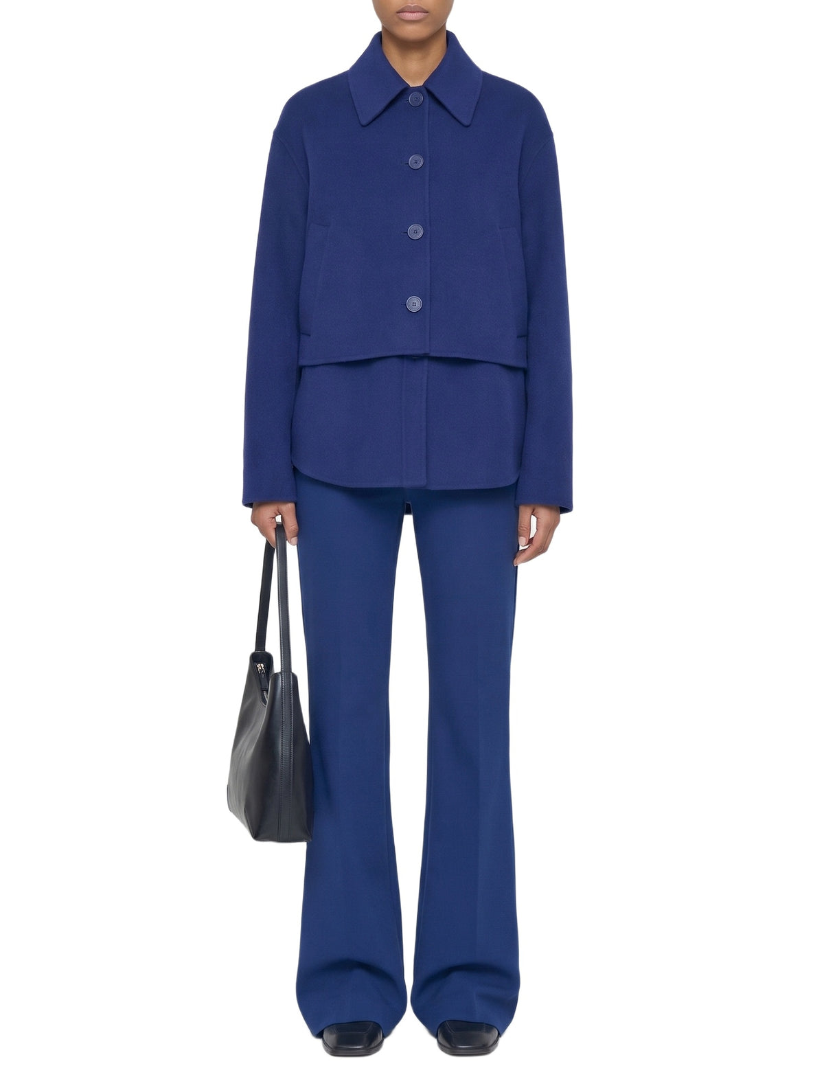 Veste Gerrard en laine et soie - Cobalt