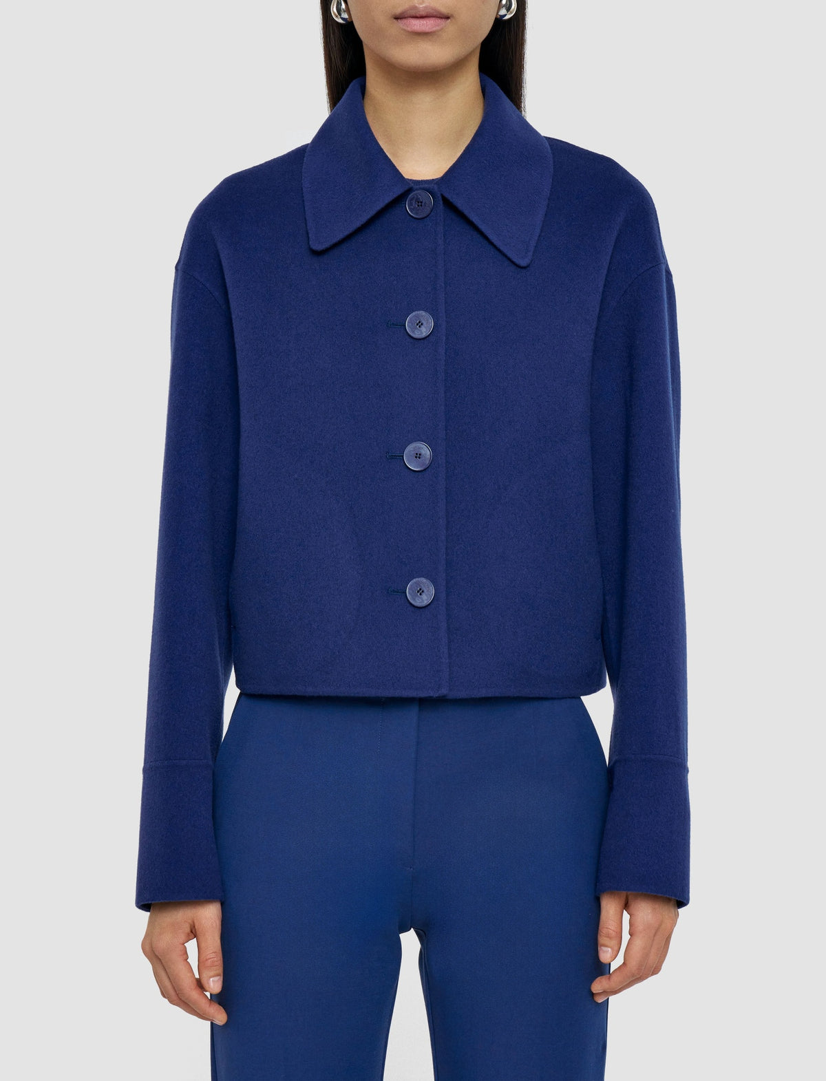 Veste Gerrard en laine et soie - Cobalt