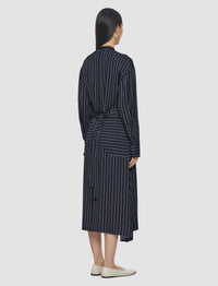 Robe midi Orlana imprimée en soie - Black & Affogato