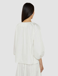 75€_Blouse Godin en coton - Ivory