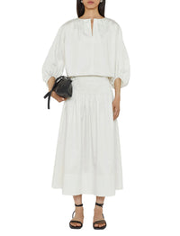 75€_Blouse Godin en coton - Ivory