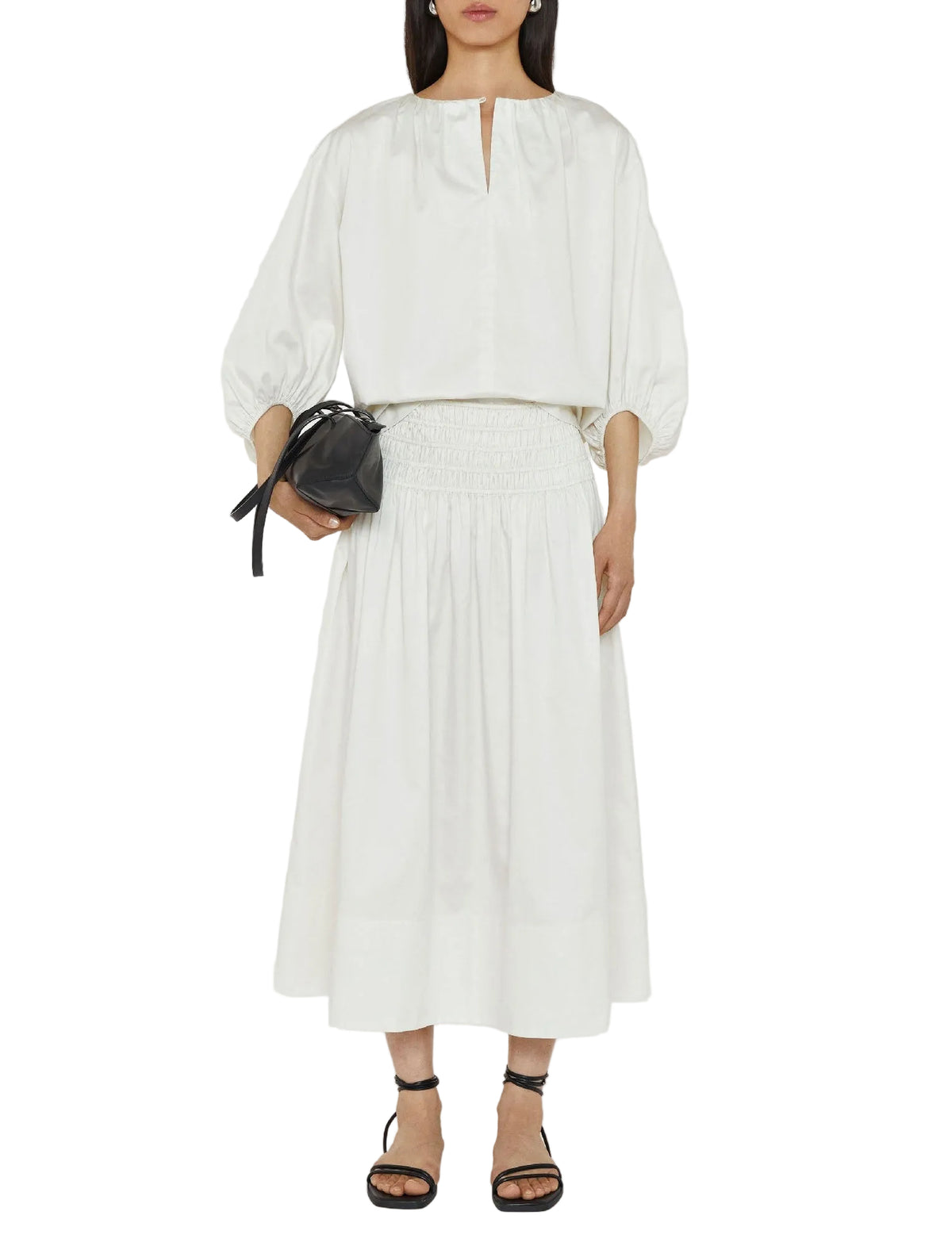 75€_Blouse Godin en coton - Ivory