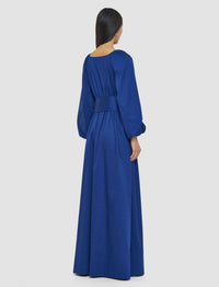 Robe longue Bellan en coton - Cobalt