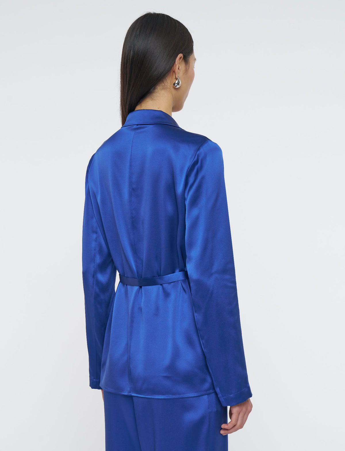 Veste Joubert en soie - Cobalt