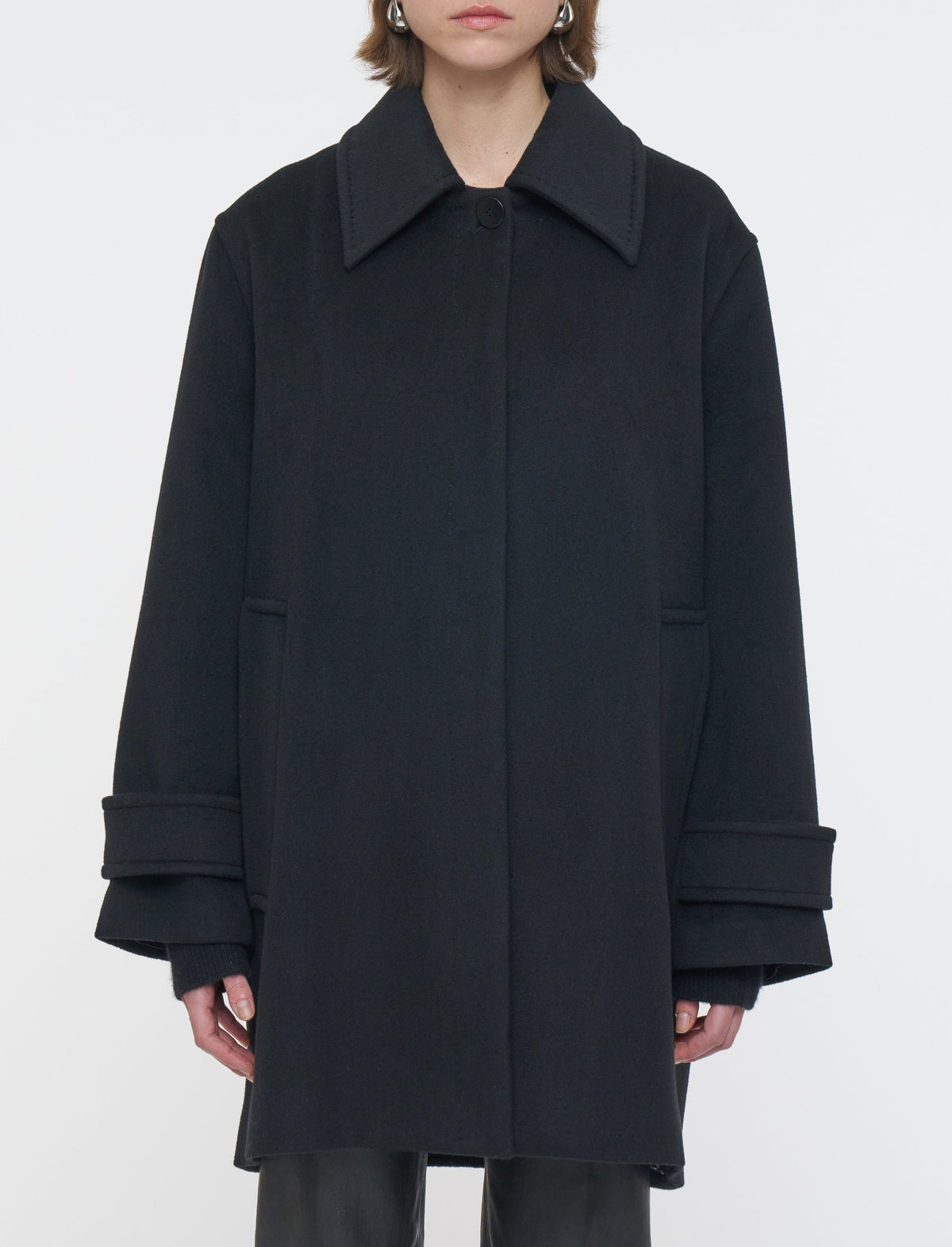 Manteau Loti en laine et cachemire - Black