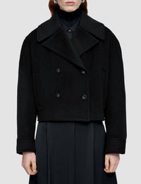 Luc bomber jacket in wool and cashmere - Black