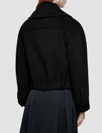 Luc bomber jacket in wool and cashmere - Black