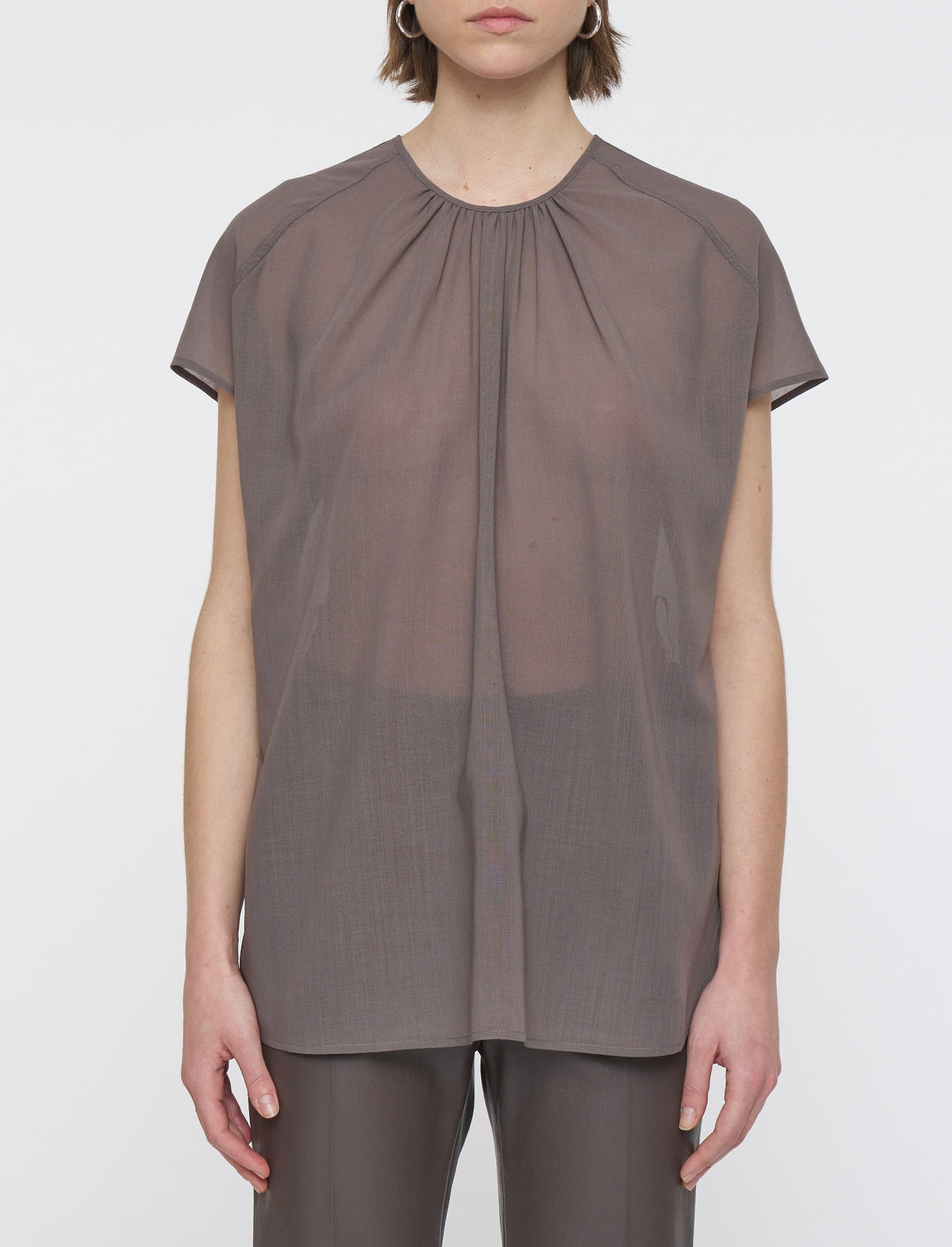 Broca wool blouse - Mushroom